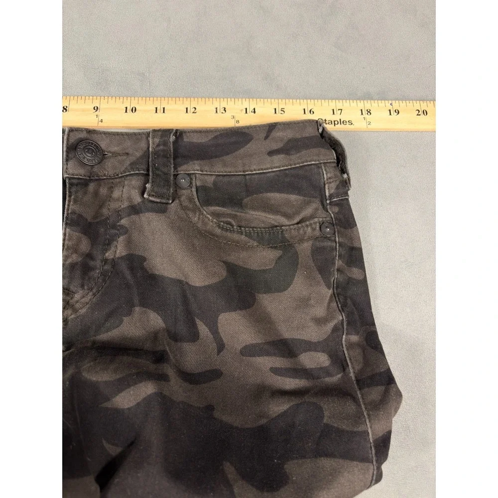 True Religion Mens Jeans Super Skinny Brown Camo Back Flaps 32x28 - Picture 4 of 9